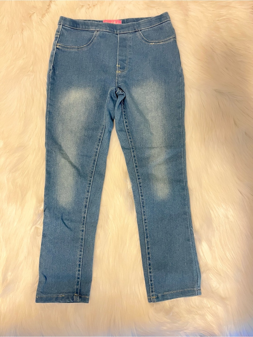 Girls Freestyle Denim Jeggings Size 7 Medium Wash Stretch NWOT